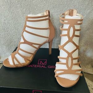 Tan Caged Heels